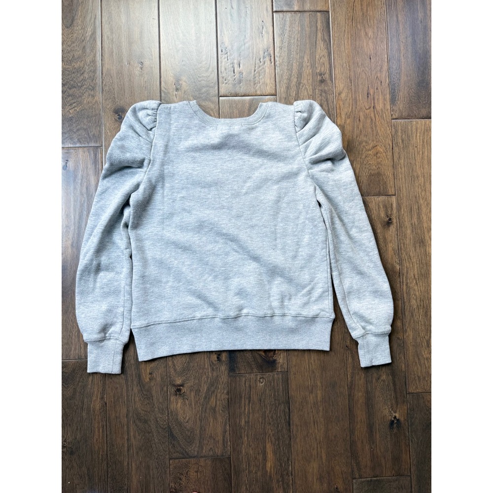 Rebecca Minkoff Janine Sweatshirt Women XS Gray EUC Puff Shoulder Long Sleeve - Picture 9 of 10